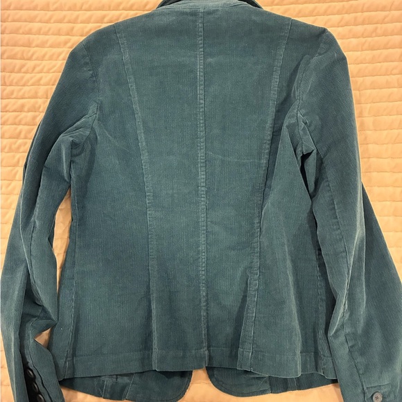 Talbots Teal Corduroy Blazer Size 6 Stretch - Picture 6 of 11